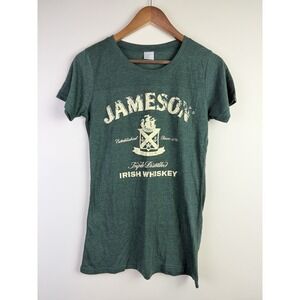 Jameson Irish Whiskey Women's Large Green Distressed Logo Tee